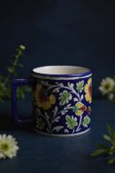 Midnight Charm Handmade Floral Mug