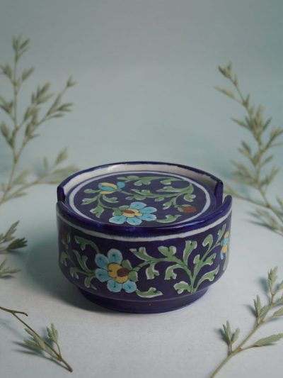 Floral Harmony Eco-Friendly Coaster Set (6 pcs)