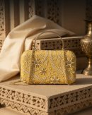 Tazeen – Tussar Silk Chikankari Clutch with Sling