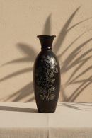 Kaali Champa Traditional Black Pottery Noir Floral Vase