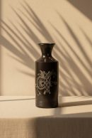 Gajraj Kalash Auspicious Elephant Design Artistic Black Vase