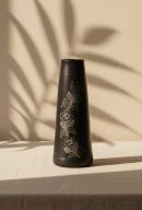 Kaali Lata Floral Vine Inspired Artistic Black Vase