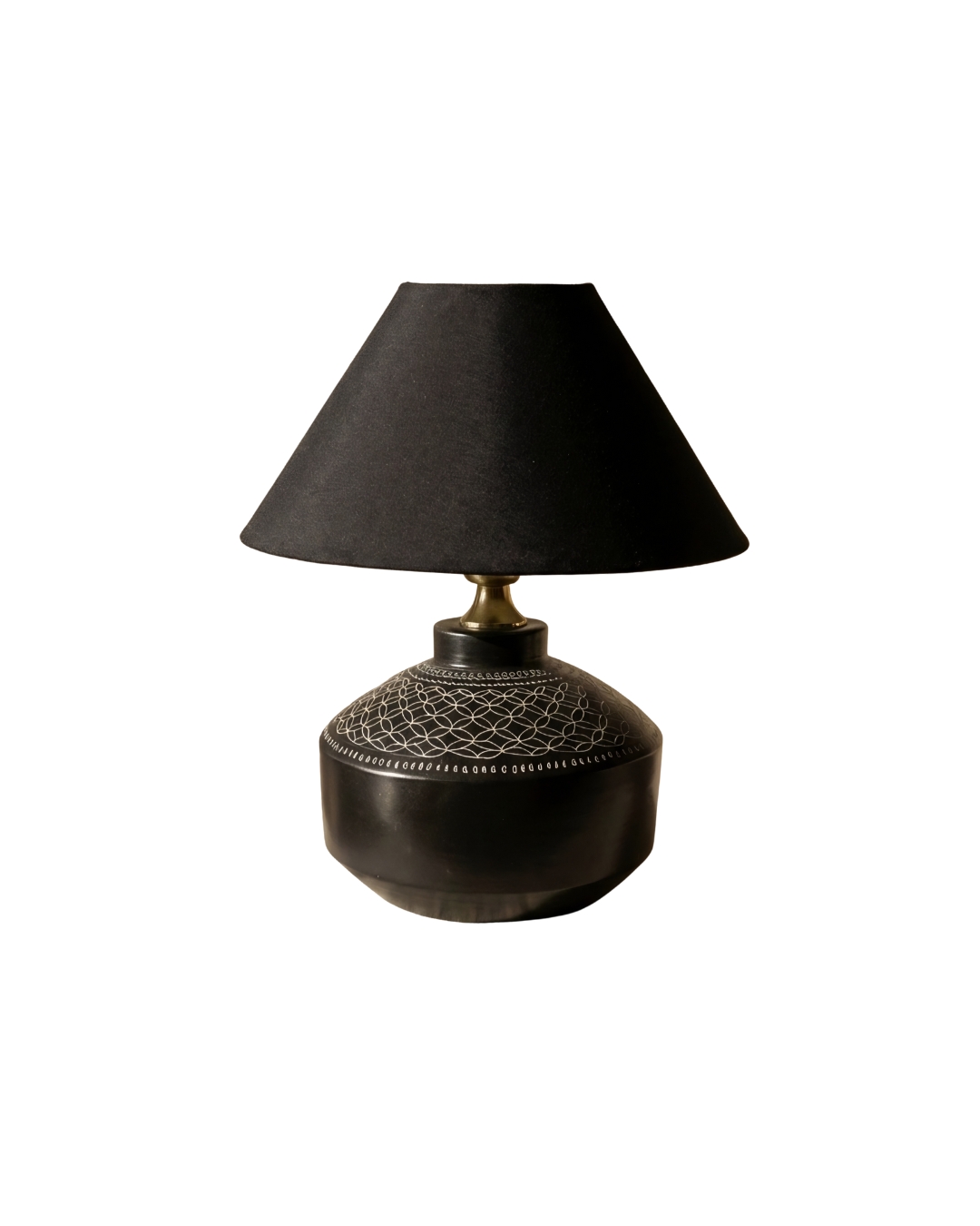 Ratri Deep Artisan Midnight Lattice Lamp - Image 2
