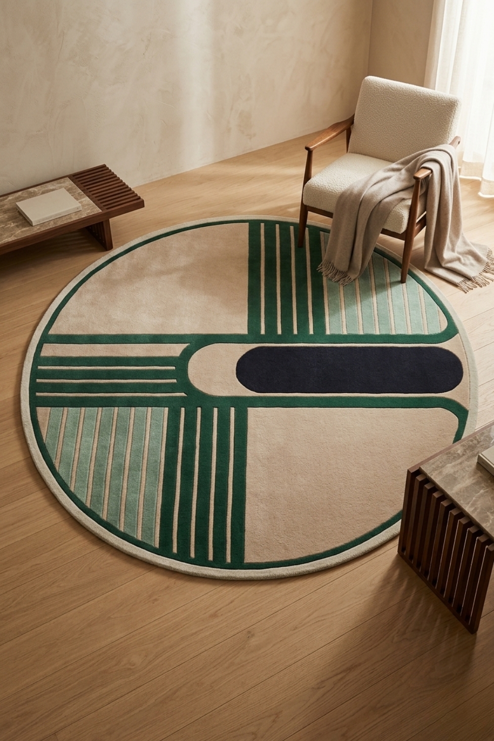 Verde Axis Round Rug