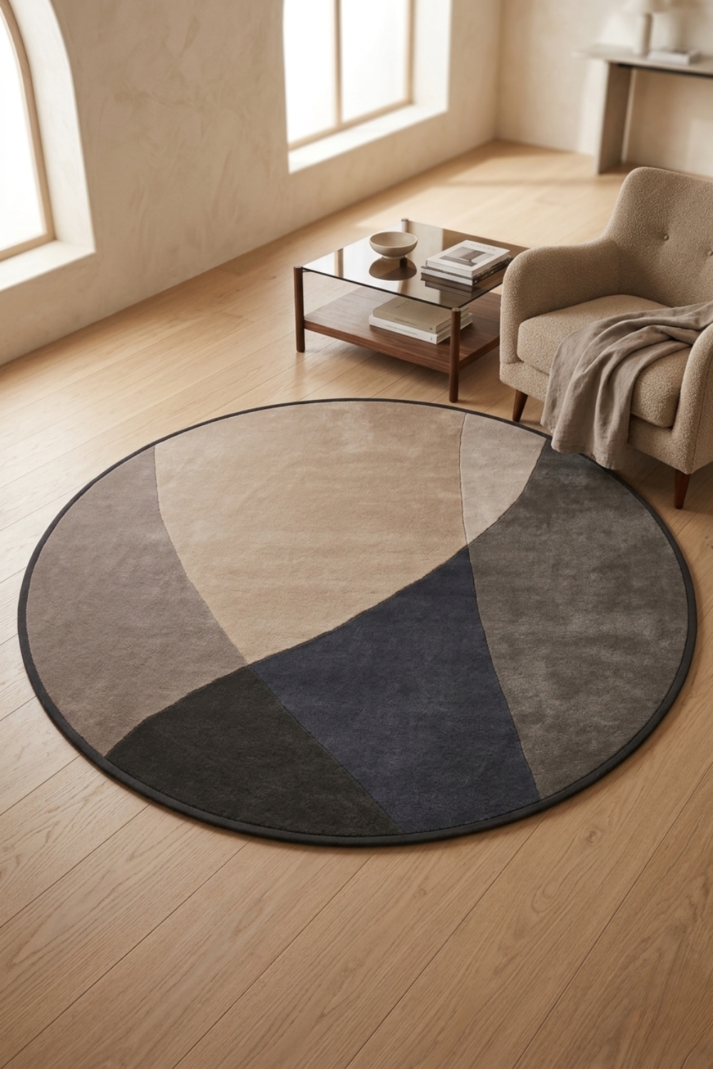 NoirArc Round Rug