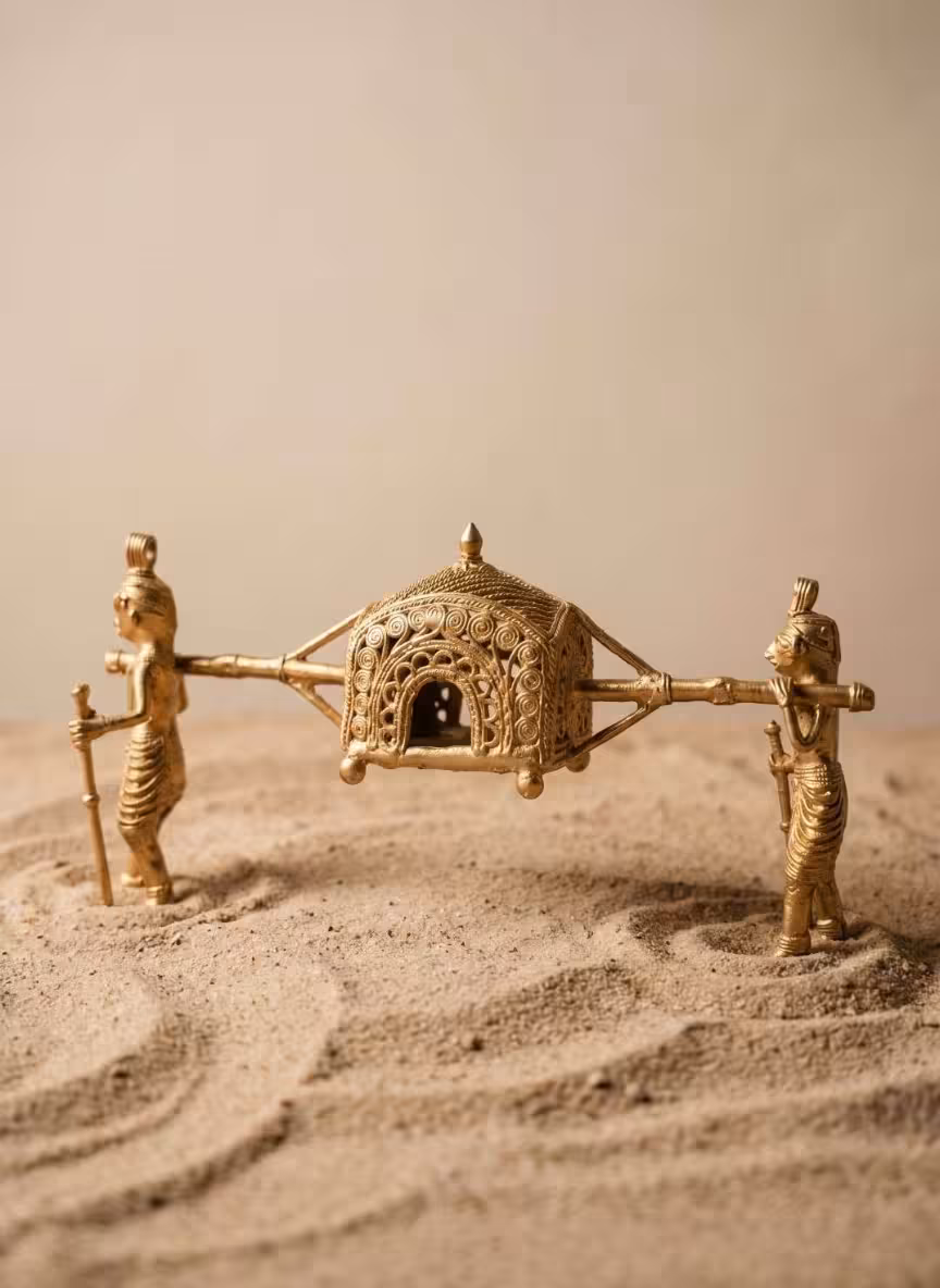 Shahi Palki Dhokra Sculpture