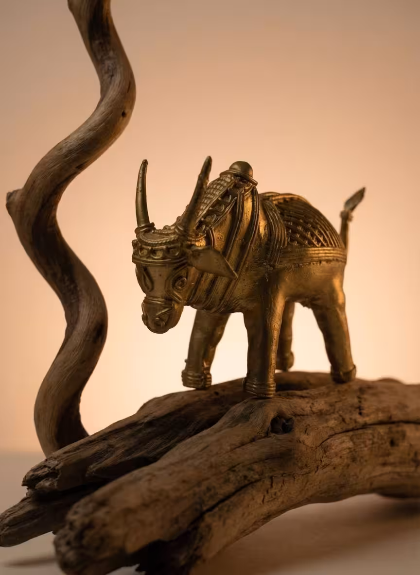Dhokra Nandi Bull Figurine