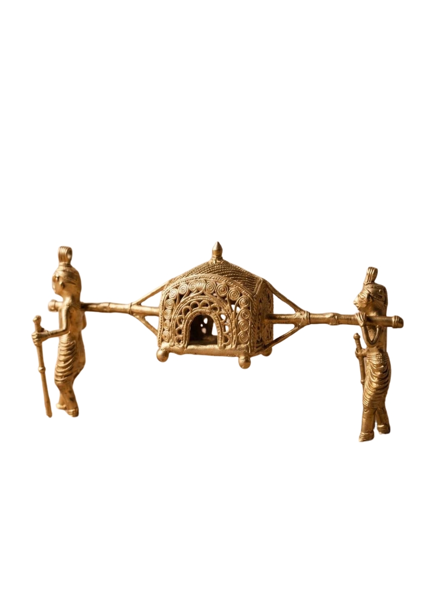 Shahi Palki Dhokra Sculpture - Image 2