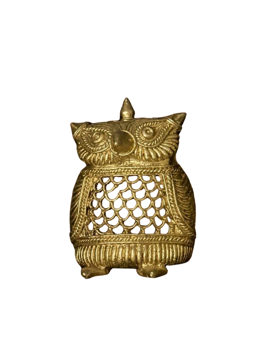 Owl Dhokra Figurine - Image 2