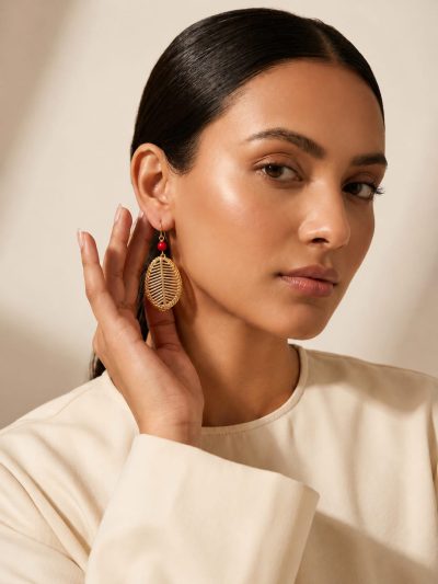 Pankh Rekha Dhokra Earrings