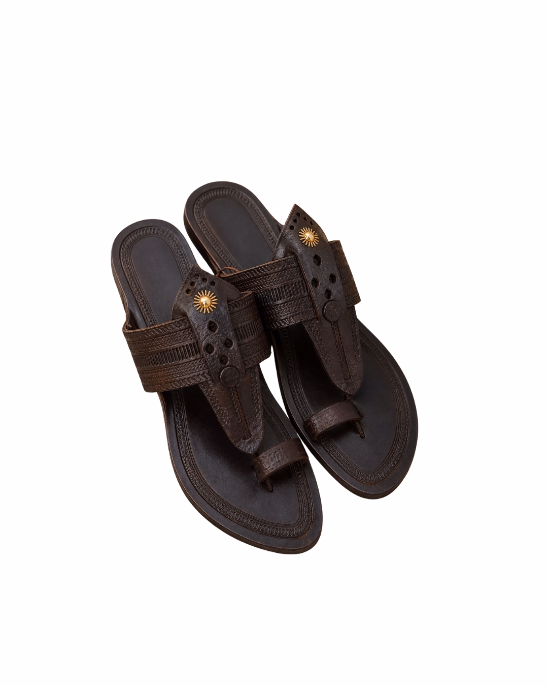 Royal Brown Kolhapuri Chappals | Classic Edition Men's - Image 4