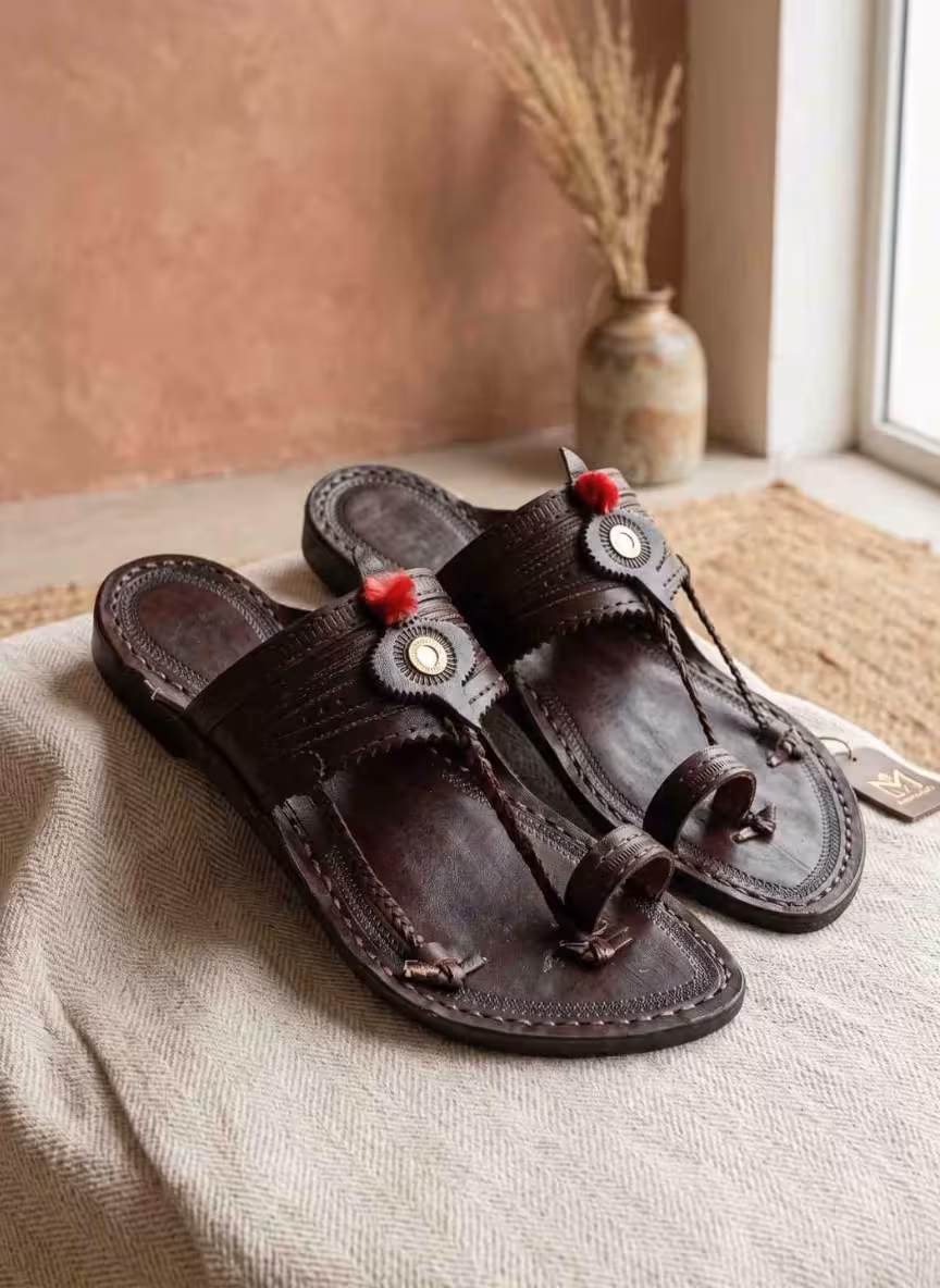 Classic Ember Kolhapuri Chappals | Royal Edition Men's