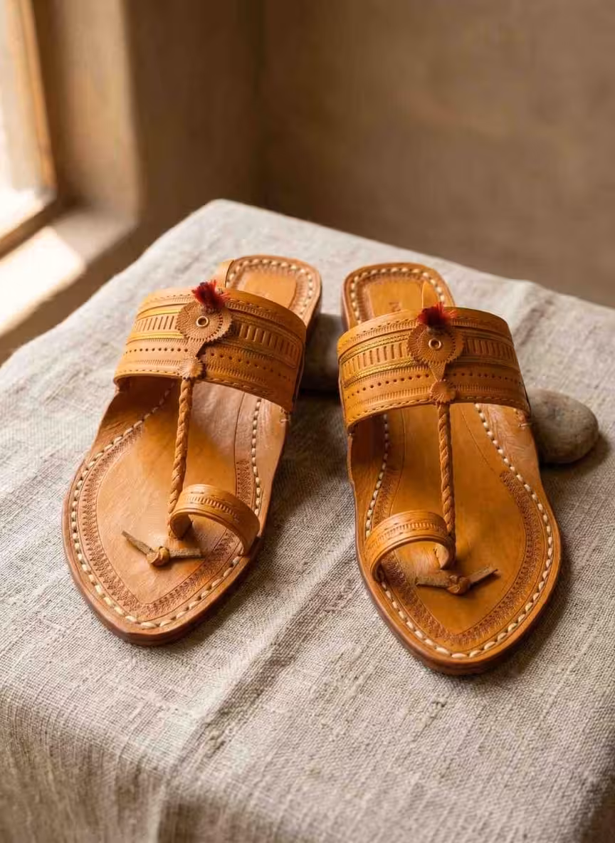Marigold Weave Kolhapuri Chappals | Royal Edition Men's