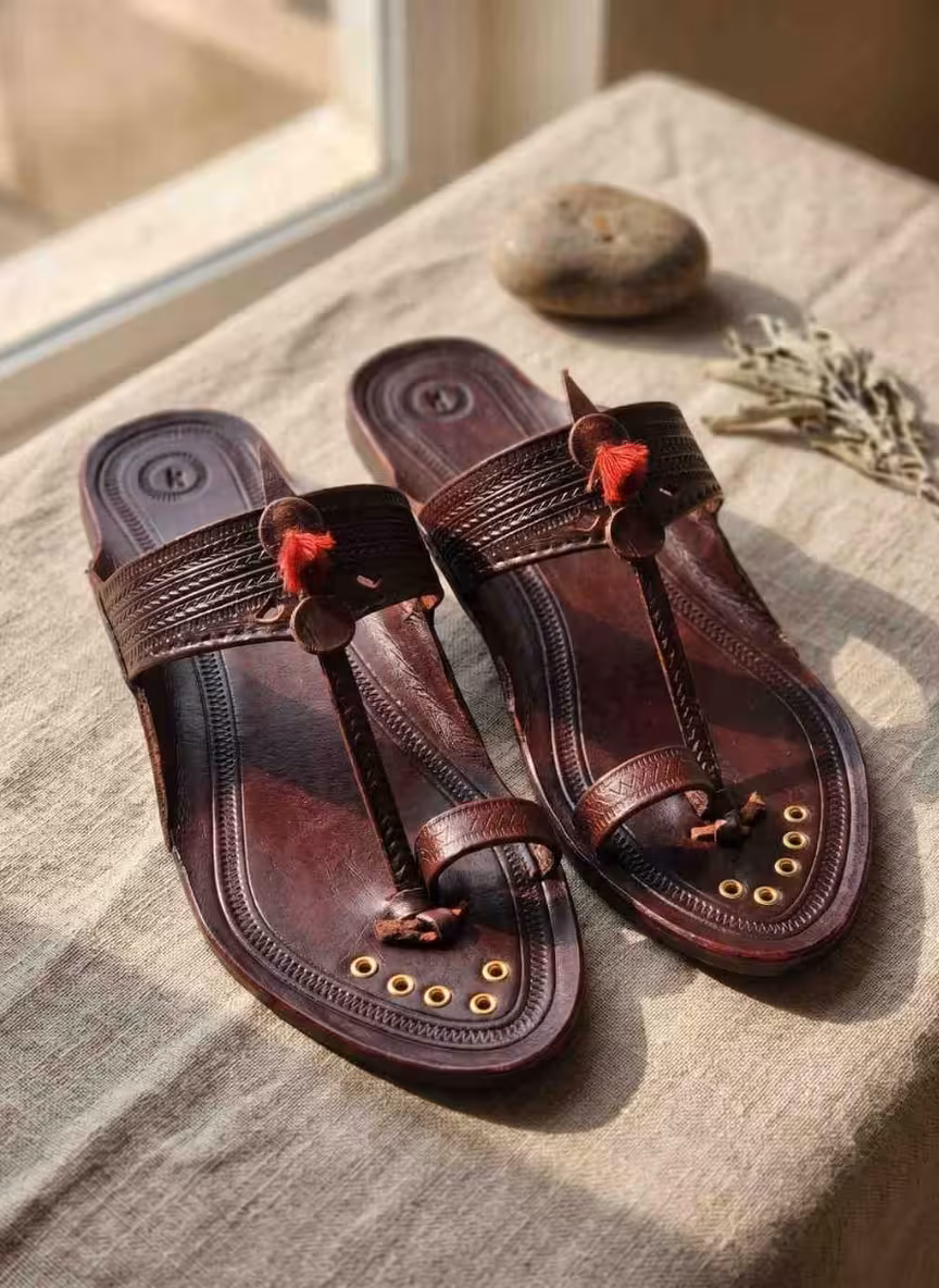 Wine Grace Kolhapuri Flats | Royal Edition Women's
