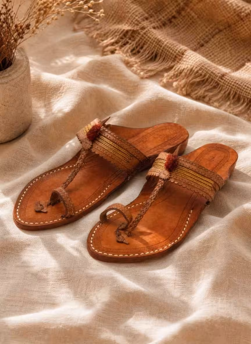Tan Grace Kolhapuri Chappals | Classic Edition Women's - Image 3
