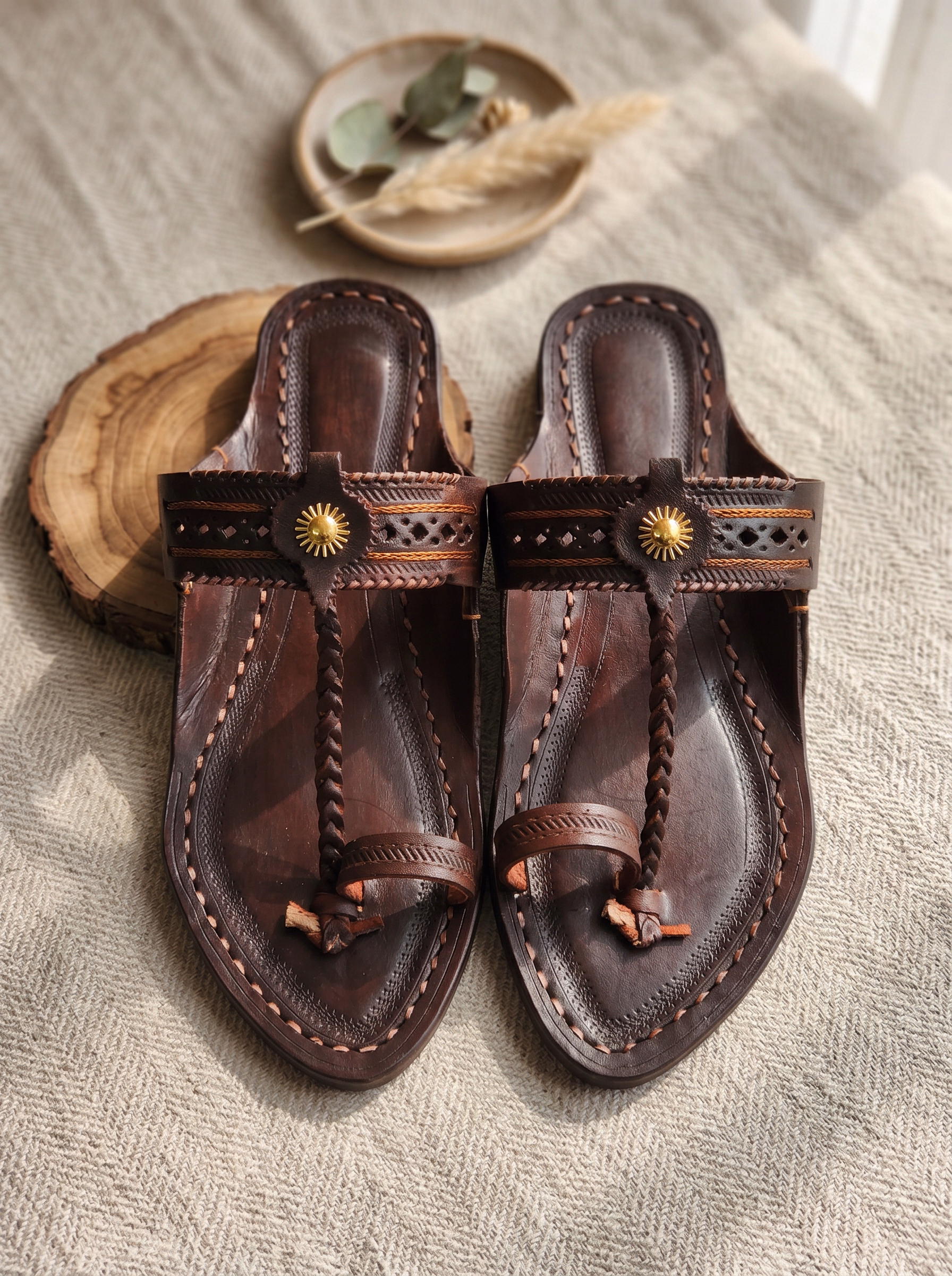 Cocoa Bloom Kolhapuri Flats | Heritage Edition Women's